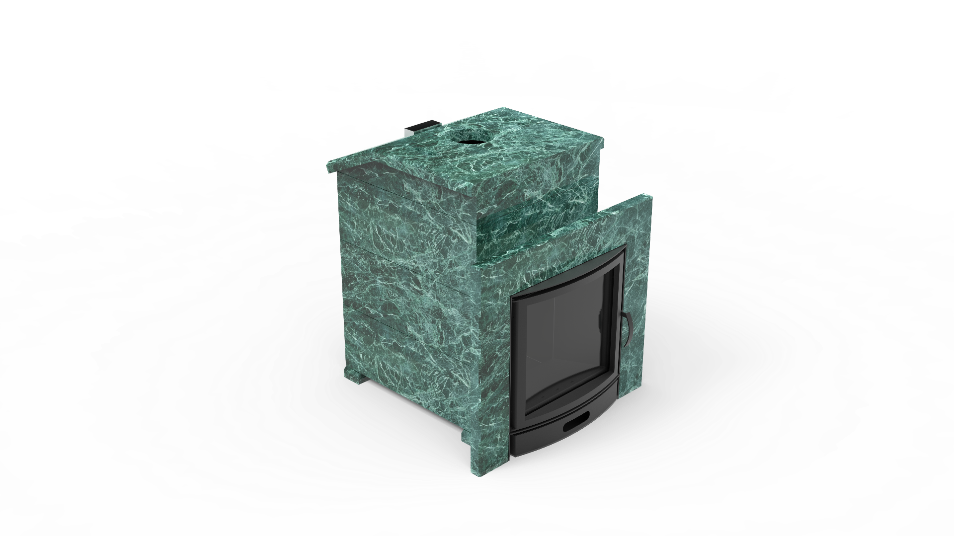 Печь из натурального камня Genesis GN 500 облицовка закрытая со скосом талькохлорит-шлифовка фото в Екатеринбурге