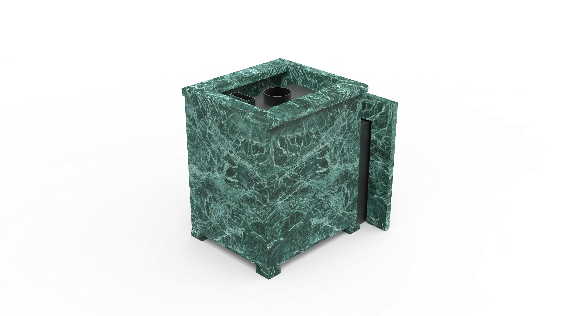 Печь из натурального камня Genesis GN 500 облицовка открытая пироксенит-элит фото в Екатеринбурге