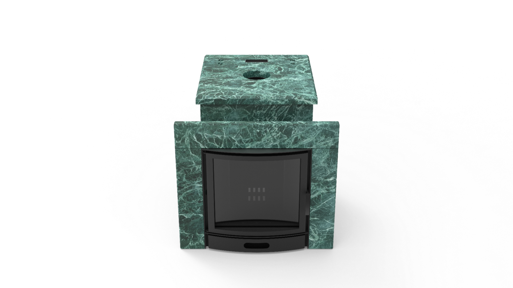 Печь из натурального камня Genesis GN 500 облицовка закрытая плоская пироксенит-элит фото в Екатеринбурге