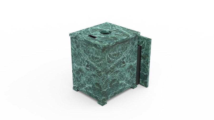 Печь в облицовке из натурального камня Genesis GN 500 облицовка закрытая плоская пироксенит-элит фото в Екатеринбурге