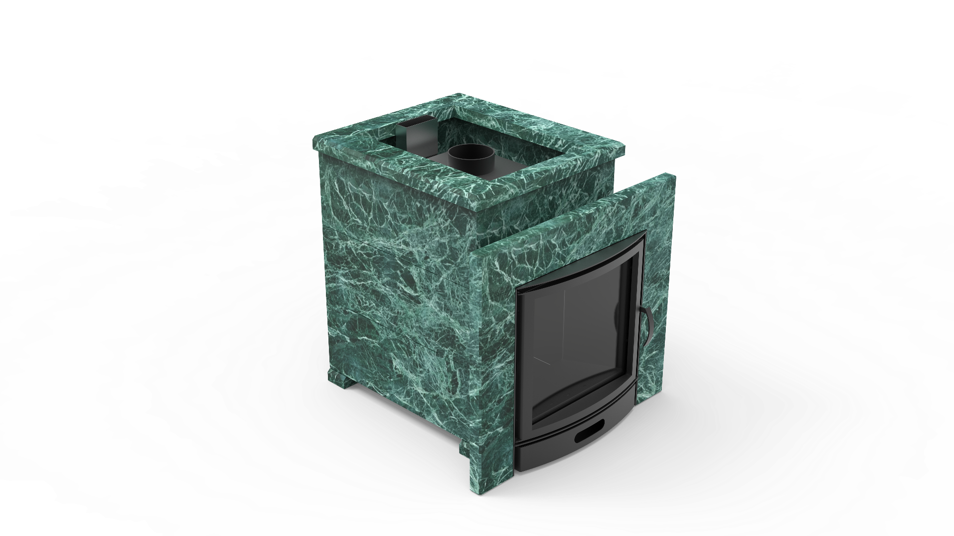 Печь из натурального камня Genesis GN 500 облицовка открытая пироксенит-элит фото в Екатеринбурге