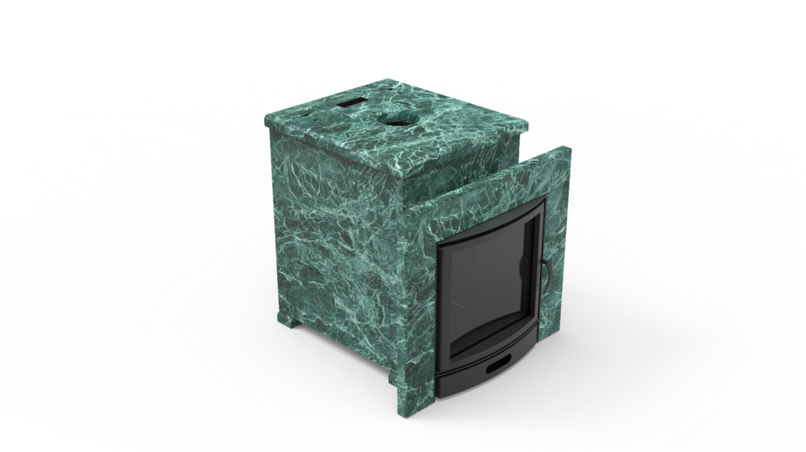 Печь из натурального камня Genesis GN 500 облицовка закрытая плоская пироксенит-элит фото в Екатеринбурге