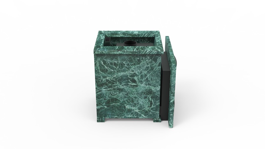 Печь в облицовке из натурального камня Genesis GN 500 облицовка открытая пироксенит-элит фото в Екатеринбурге