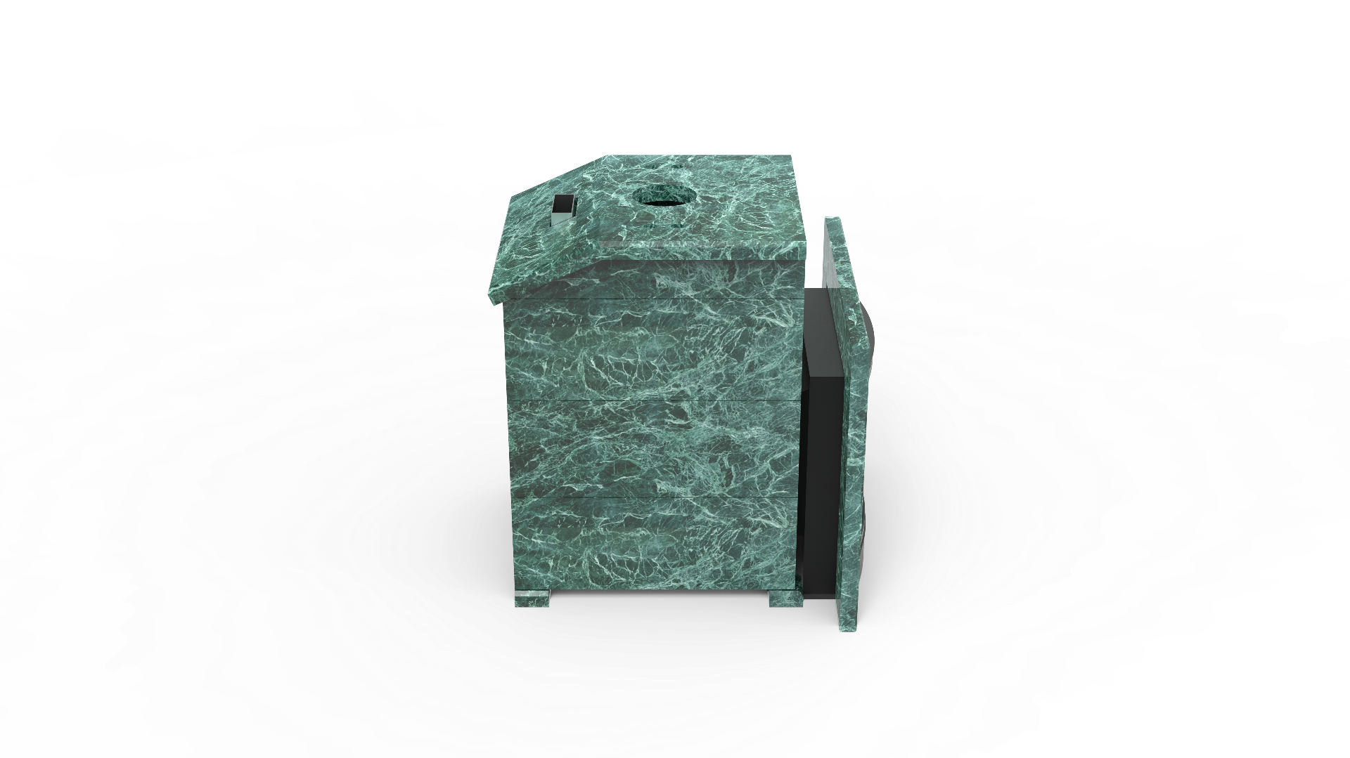 Печь из натурального камня Genesis GN 500 облицовка закрытая со скосом талькохлорит-шлифовка фото в Екатеринбурге