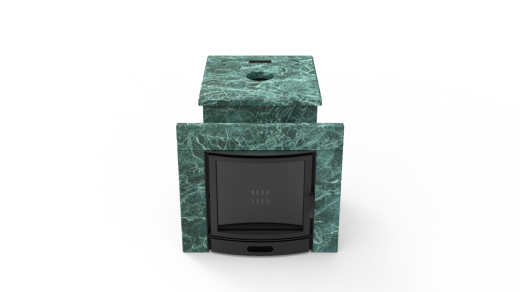 Печь из натурального камня Genesis GN 500 облицовка закрытая плоская пироксенит-элит фото в Екатеринбурге