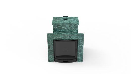 Печь из натурального камня Genesis GN 500 облицовка закрытая со скосом талькохлорит-шлифовка фото в Екатеринбурге