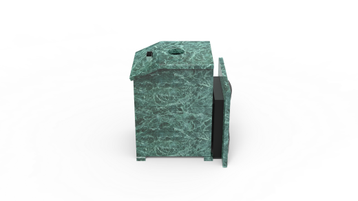 Печь из натурального камня Genesis GN 500 облицовка закрытая со скосом талькохлорит-шлифовка фото в Екатеринбурге