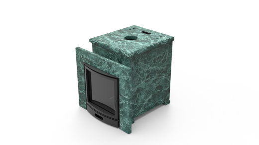 Печь из натурального камня Genesis GN 500 облицовка закрытая плоская пироксенит-элит фото в Екатеринбурге