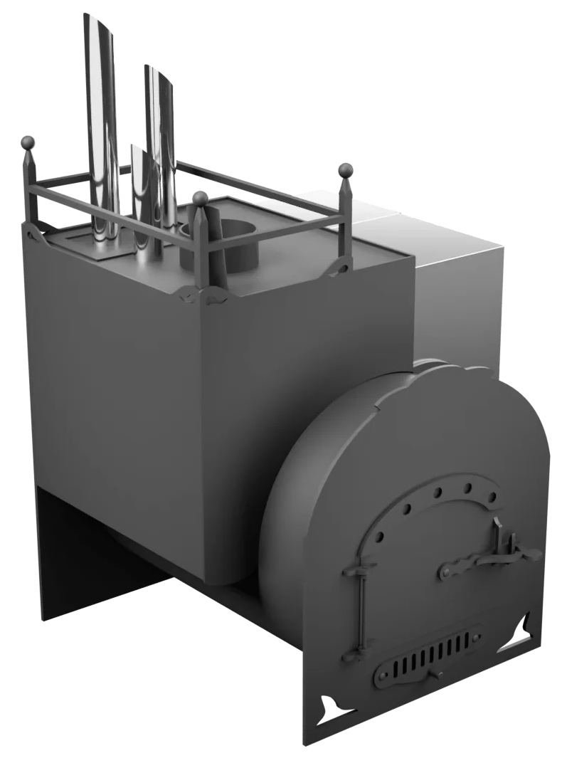 Печь Горыныч Мини, каменка закрытая с парогенератором с левой стороны фото в Екатеринбурге Печь Горыныч Мини, каменка закрытая с парогенератором с левой стороны фото в Екатеринбурге