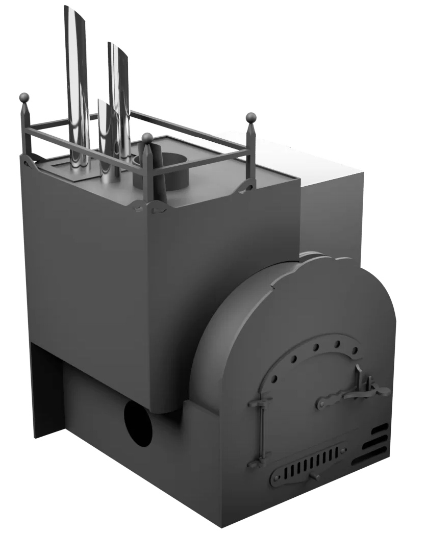 Печь Горыныч Мини, каменка закрытая с парогенератором с левой стороны, система воздушного отопления фото в Екатеринбурге Печь Горыныч Мини, каменка закрытая с парогенератором с левой стороны, система воздушного отопления фото в Екатеринбурге