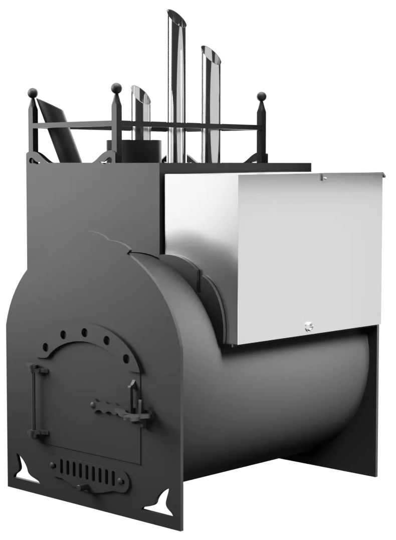 Печь Горыныч Мини, каменка закрытая с парогенератором с правой стороны фото в Екатеринбурге Печь Горыныч Мини, каменка закрытая с парогенератором с правой стороны фото в Екатеринбурге