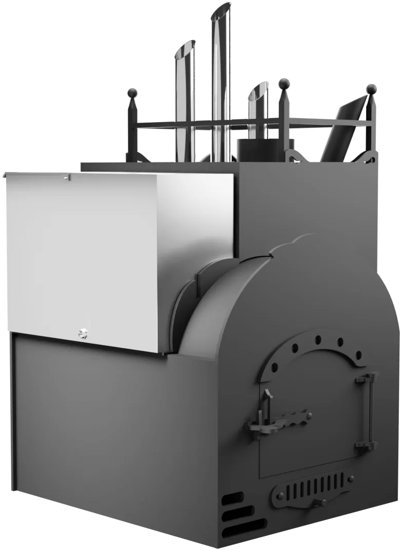 Печь Горыныч Мини, каменка закрытая с парогенератором с правой стороны, система воздушного отопления фото в Екатеринбурге Печь Горыныч Мини, каменка закрытая с парогенератором с правой стороны, система воздушного отопления фото в Екатеринбурге