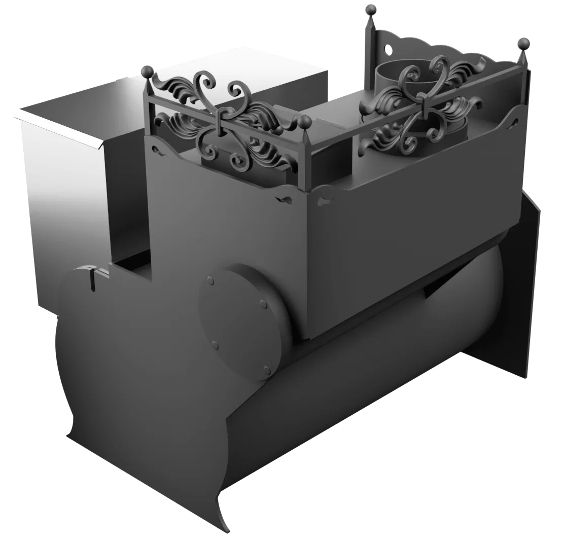Печь Горыныч 3, каменка закрытая с левой стороны, большая дверь со стеклом фото в Екатеринбурге Печь Горыныч 3, каменка закрытая с левой стороны, большая дверь со стеклом фото в Екатеринбурге