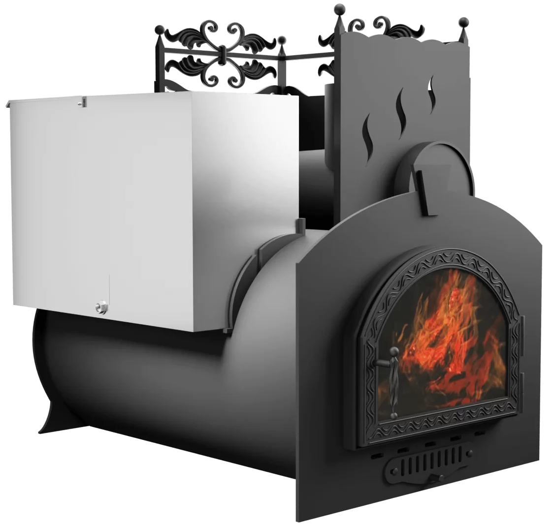 Печь Горыныч 3, каменка с правой стороны, средняя дверь со стеклом фото в Екатеринбурге Печь Горыныч 3, каменка с правой стороны, средняя дверь со стеклом фото в Екатеринбурге