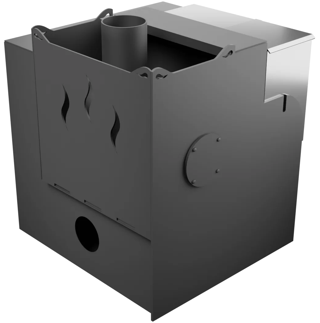 Печь Горыныч Мини, каменка с правой стороны, малое стекло, система воздушного отопления с порталом фото в Екатеринбурге Печь Горыныч Мини, каменка с правой стороны, малое стекло, система воздушного отопления с порталом фото в Екатеринбурге