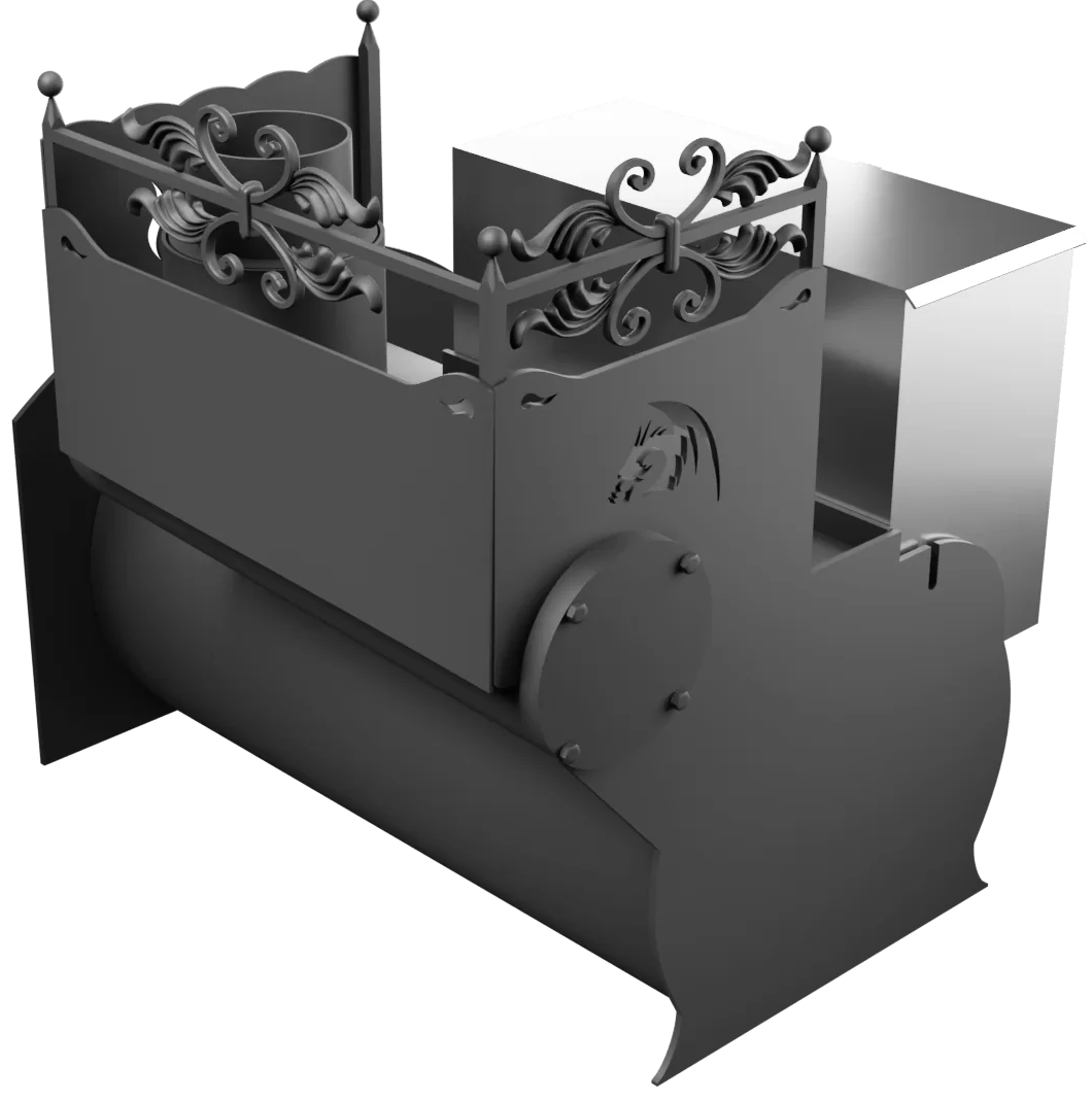 Печь Горыныч 3, каменка с правой стороны, средняя дверь со стеклом фото в Екатеринбурге Печь Горыныч 3, каменка с правой стороны, средняя дверь со стеклом фото в Екатеринбурге