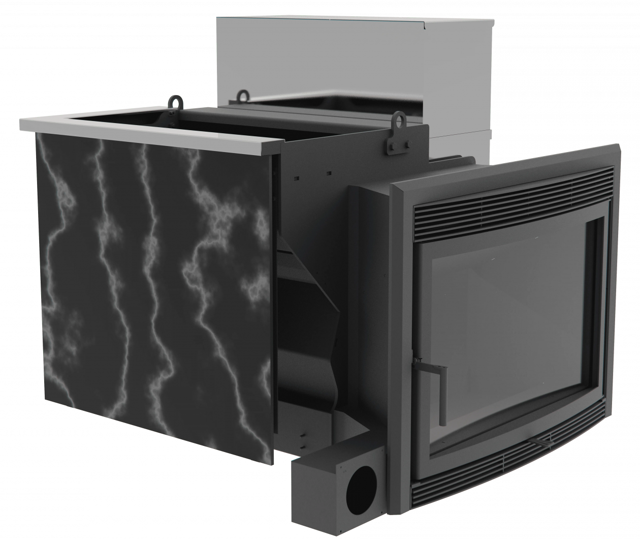 Банный камин 800, AISI 430 фото в Екатеринбурге Банный камин 800, AISI 430 фото в Екатеринбурге