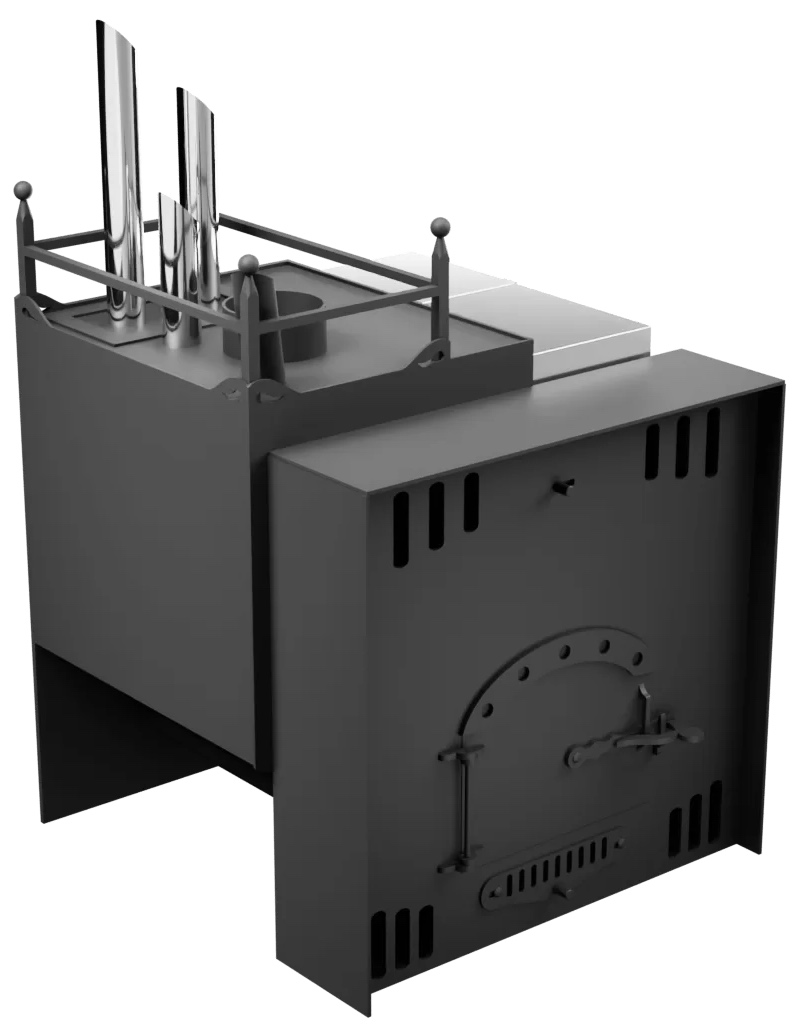 Печь Горыныч Мини, каменка закрытая с парогенератором с левой стороны, естественная система воздушного отопления фото в Екатеринбурге Печь Горыныч Мини, каменка закрытая с парогенератором с левой стороны, естественная система воздушного отопления фото в Екатеринбурге