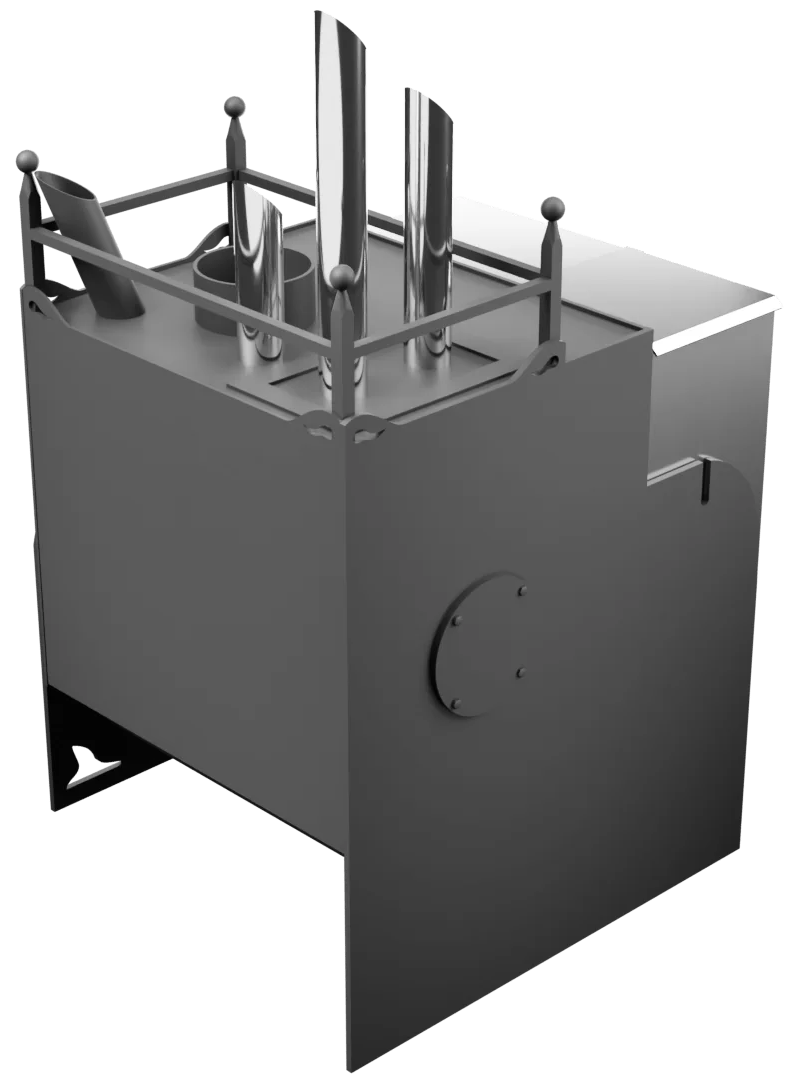 Печь Горыныч Мини, каменка закрытая с парогенератором с правой стороны фото в Екатеринбурге Печь Горыныч Мини, каменка закрытая с парогенератором с правой стороны фото в Екатеринбурге