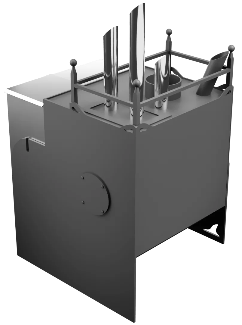 Печь Горыныч Мини, каменка закрытая с парогенератором с левой стороны фото в Екатеринбурге Печь Горыныч Мини, каменка закрытая с парогенератором с левой стороны фото в Екатеринбурге