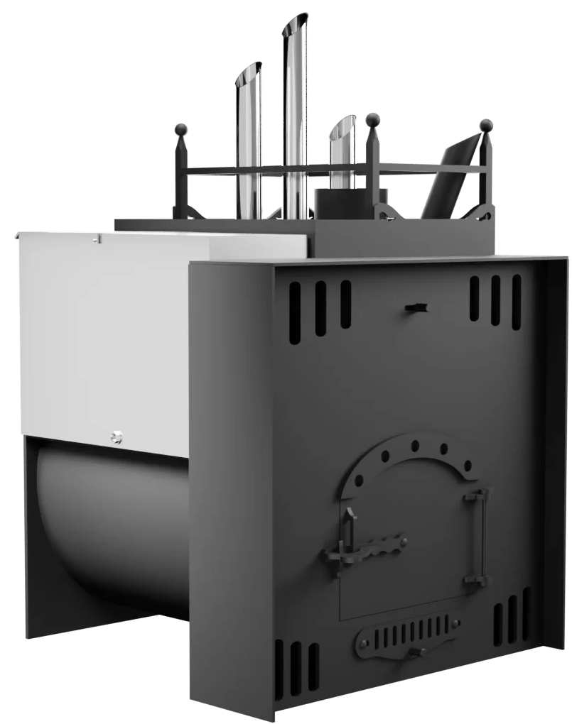 Печь Горыныч Мини, каменка закрытая с парогенератором с правой стороны, естественная система воздушного отопления фото в Екатеринбурге Печь Горыныч Мини, каменка закрытая с парогенератором с правой стороны, естественная система воздушного отопления фото в Екатеринбурге