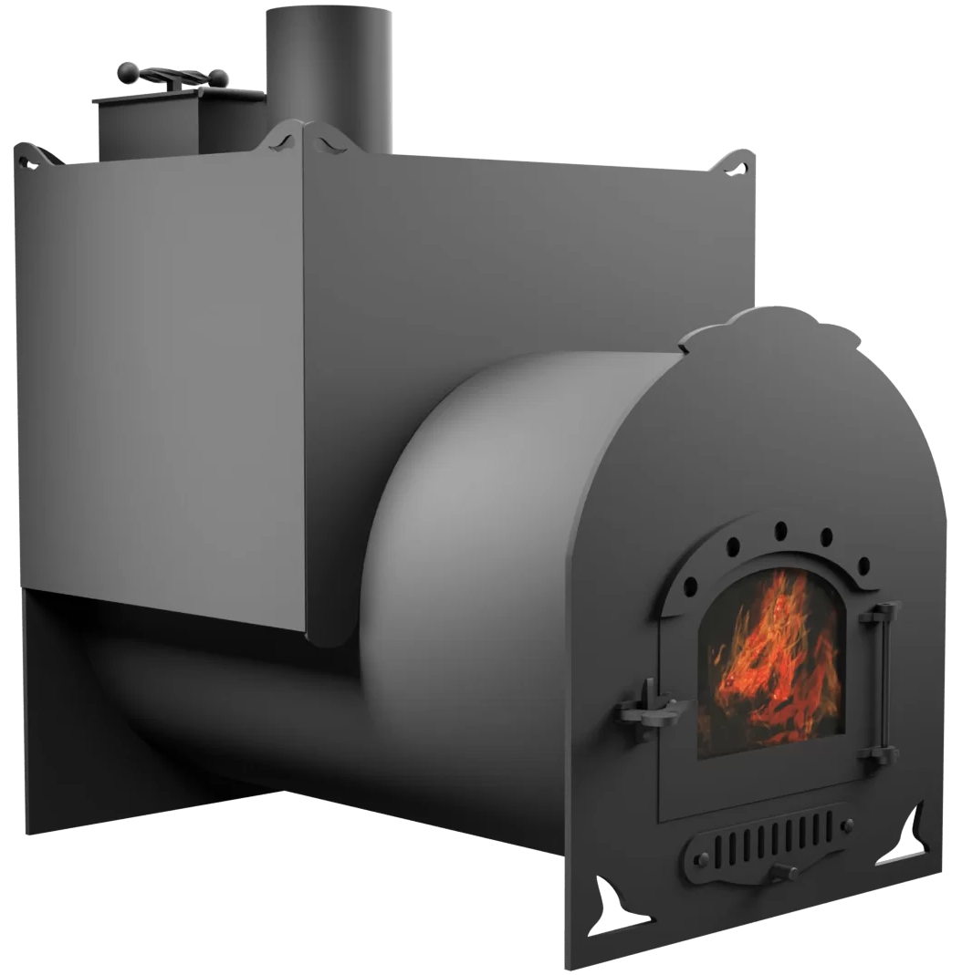 Печь Горыныч Мини, двойная каменка, малая дверь со стеклом фото в Екатеринбурге Печь Горыныч Мини, двойная каменка, малая дверь со стеклом фото в Екатеринбурге