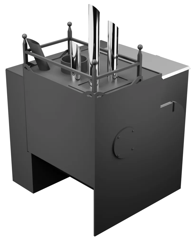 Печь Горыныч Мини, каменка закрытая с парогенератором с правой стороны, естественная система воздушного отопления фото в Екатеринбурге Печь Горыныч Мини, каменка закрытая с парогенератором с правой стороны, естественная система воздушного отопления фото в Екатеринбурге