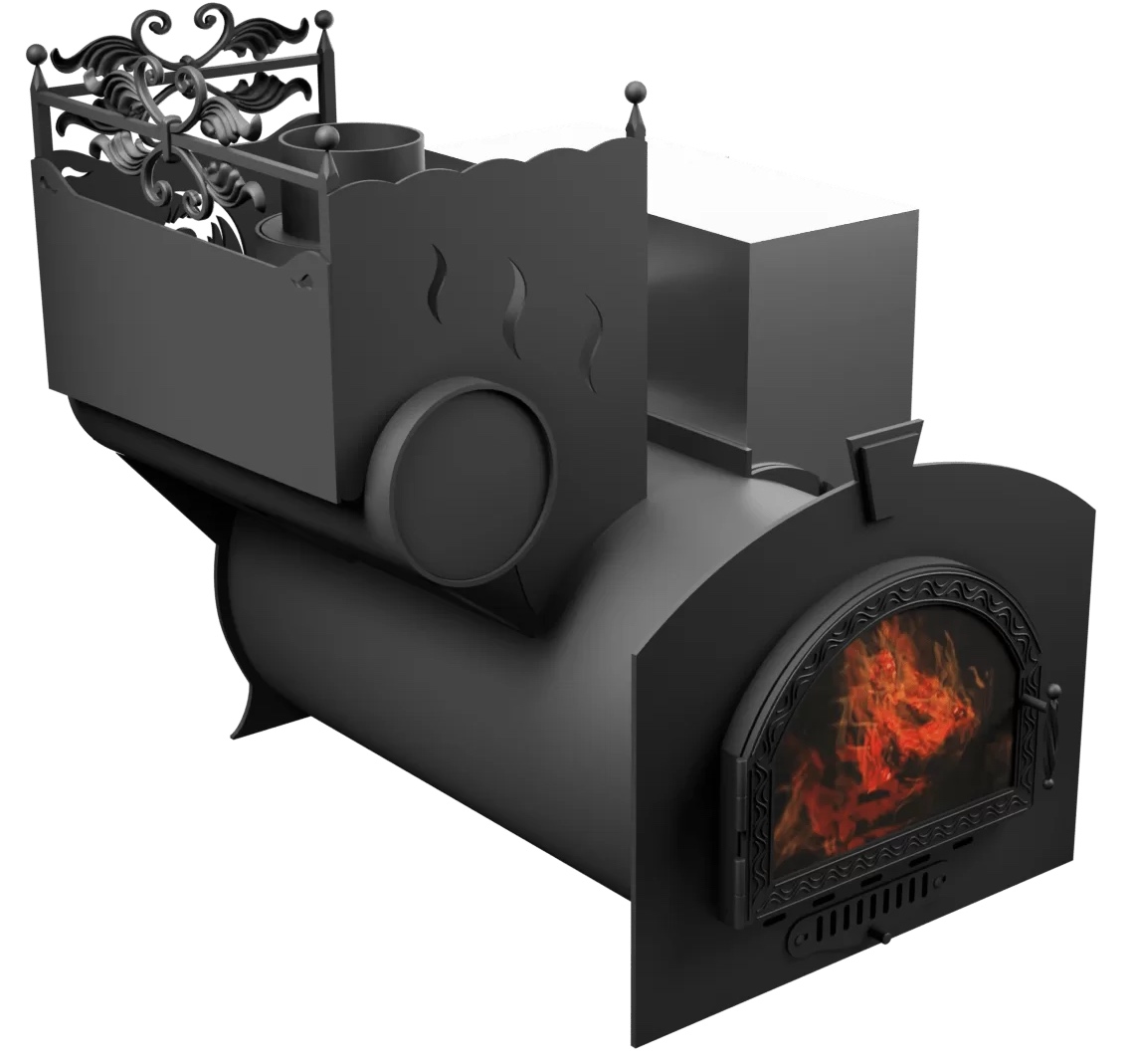 Печь Горыныч 3, каменка с левой стороны, средняя дверь со стеклом фото в Екатеринбурге Печь Горыныч 3, каменка с левой стороны, средняя дверь со стеклом фото в Екатеринбурге